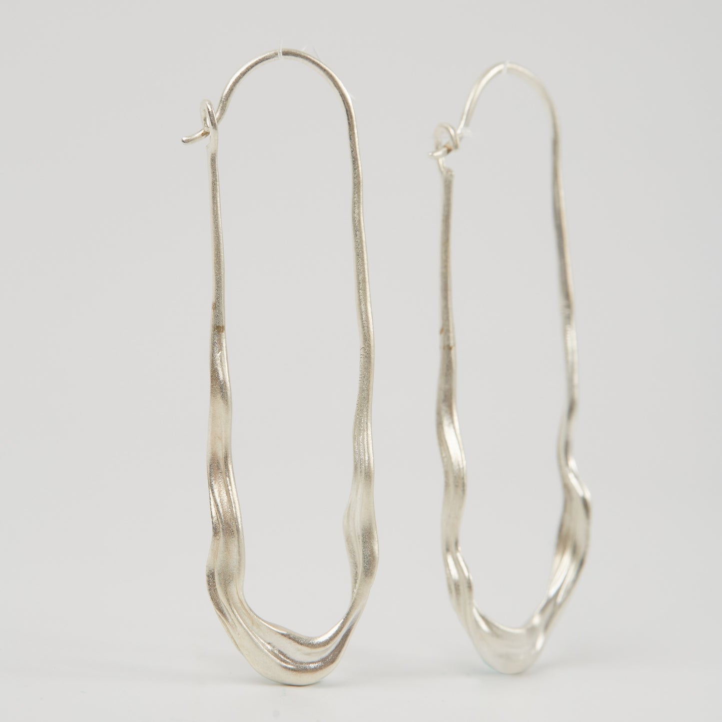 Aqua Earring - Sterlng-Silver Earrings / Pair