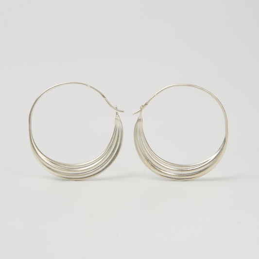 Moon Earring - Gold Vermeil Earrings / Pair