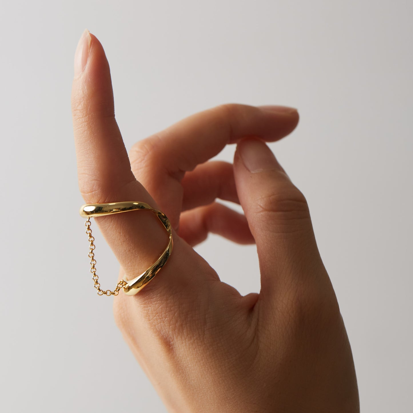 Mirror Ear-cuff Gold Vermeil Ring