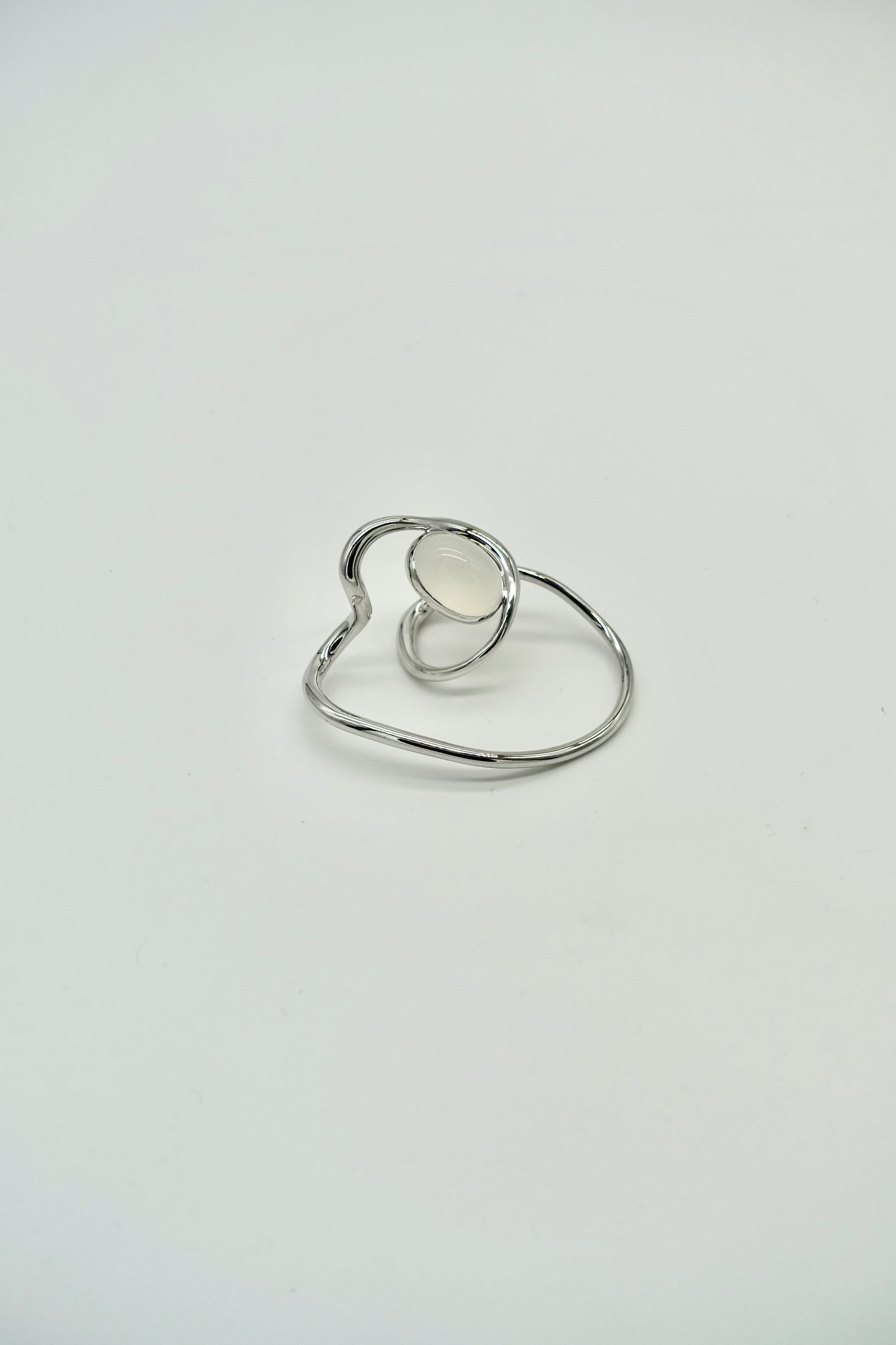 Double Loop Jade Ring