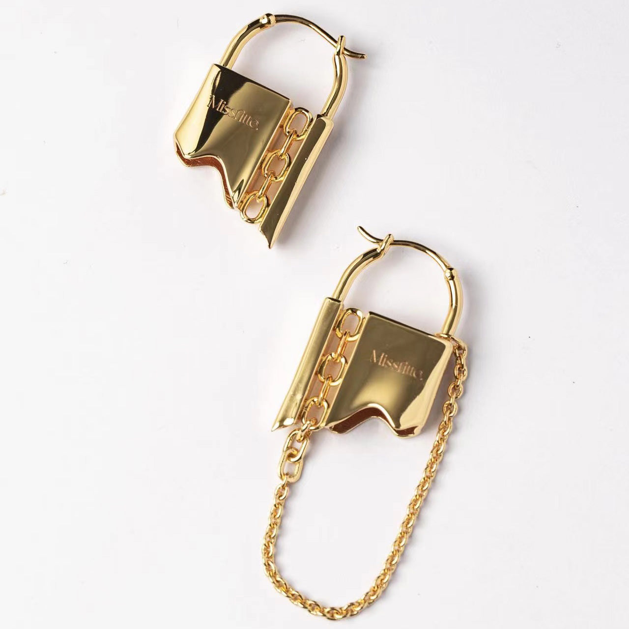 LOCK#1 Gold-Plated Earring / Pair