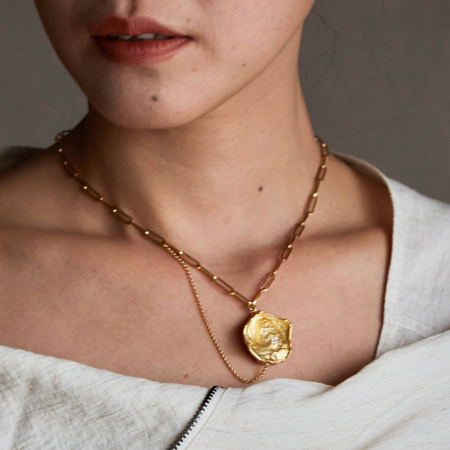 Dusty Petal - Gold Vermeil Necklace