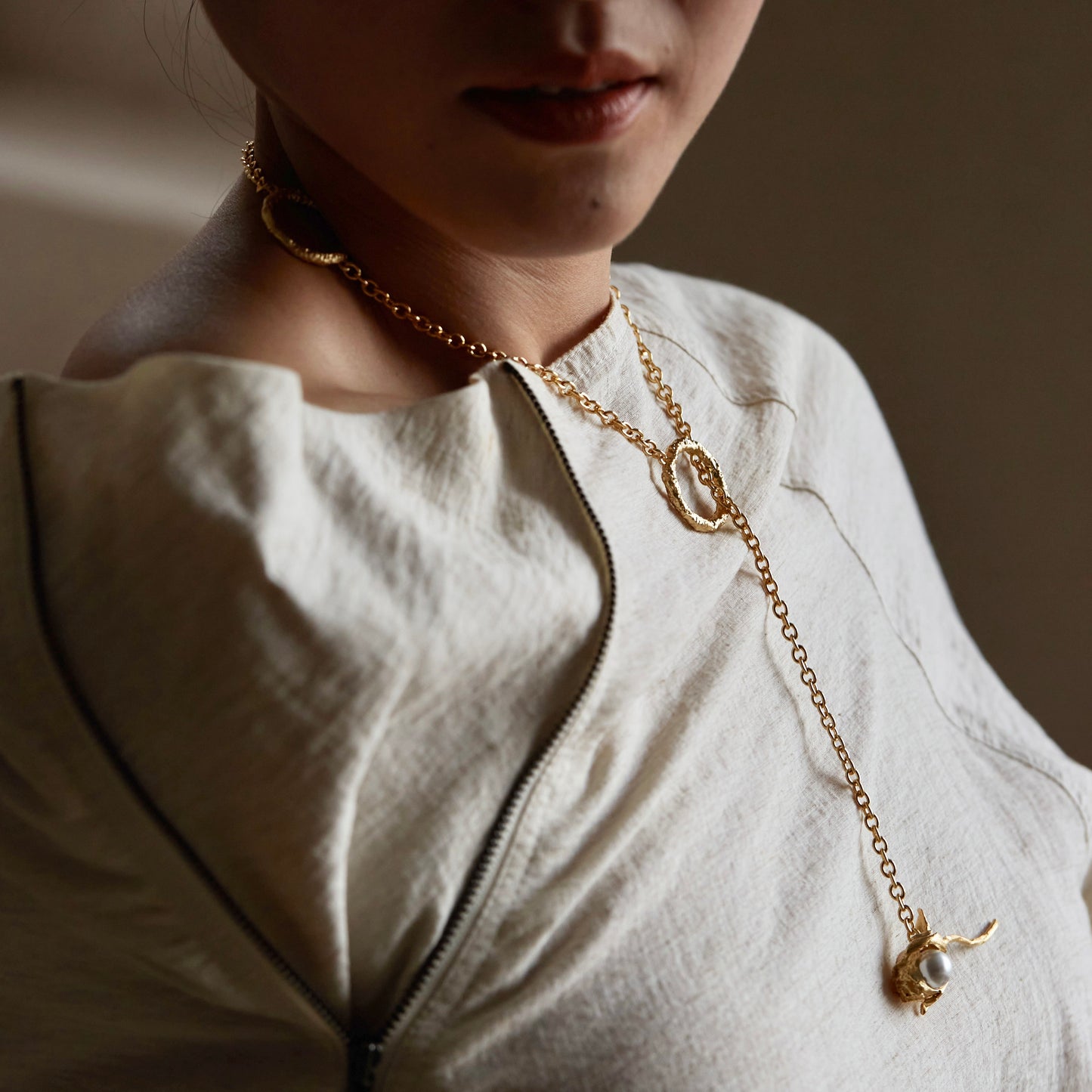 Dusty Rose - Gold Vermeil Double-Use Necklace