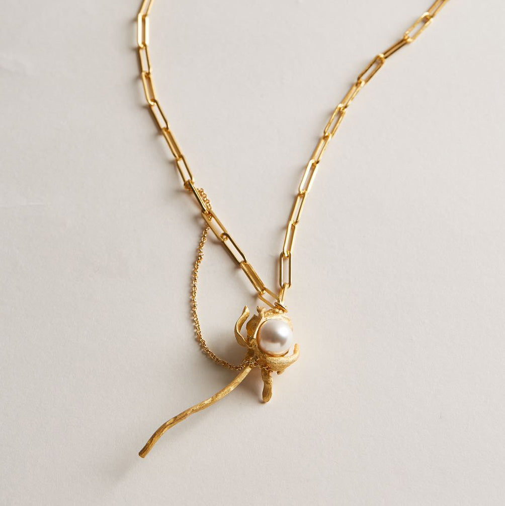 Dusty Rose - Gold Vermeil Necklace